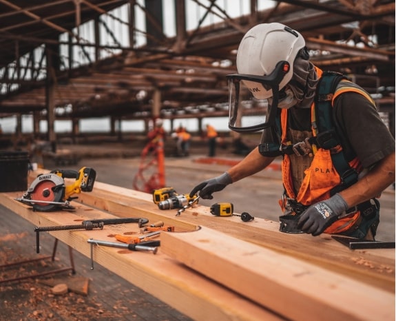 A person working in the construction industry 