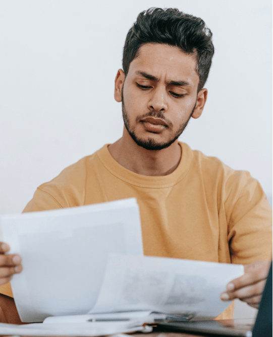 Person looking at Construction Industry Scheme (CIS) Tax Advice