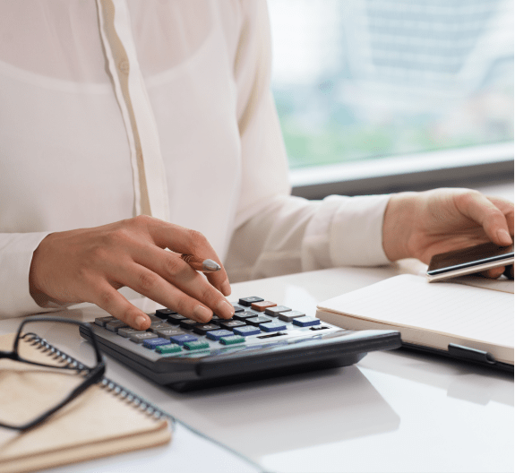 Woman doing VAT returns for consultants services
